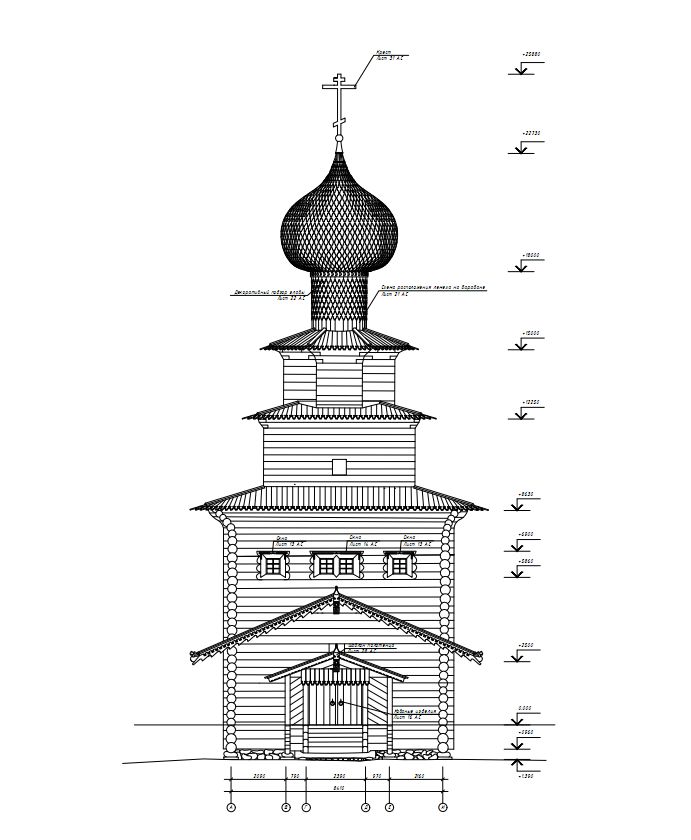 Ильинская церковь. Западный фасад. Из научно-проектной документации ООО